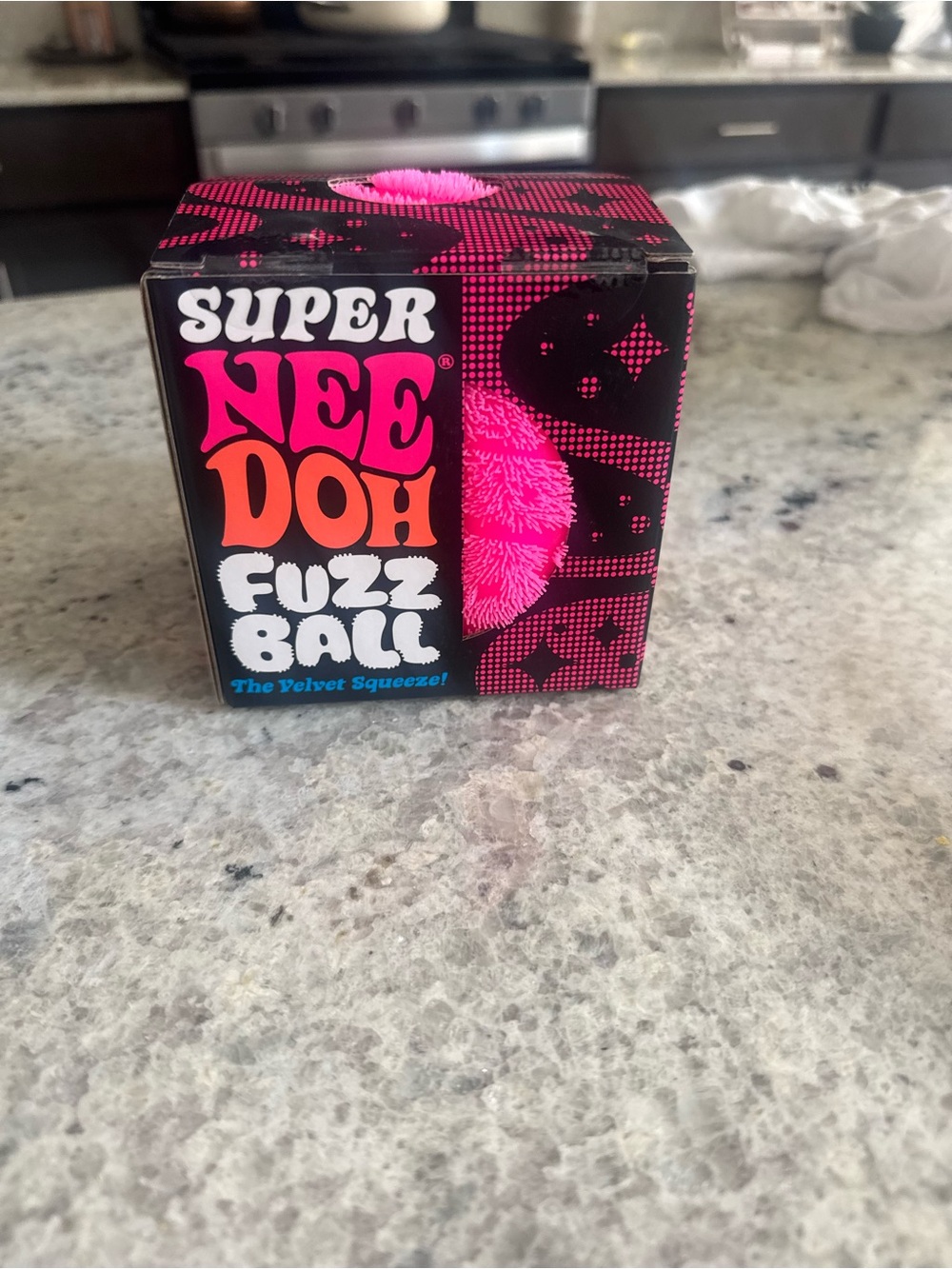 NEEDOH- fuzz ball...Pink Velvet Squeeze